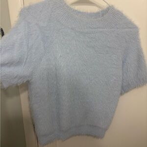 Anthropologie Soft Sky Blue Crew Neck Sweater